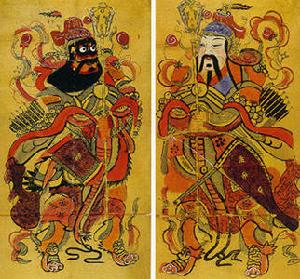 描繪神荼鬱壘的年畫