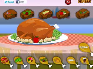 感恩節的烤火雞