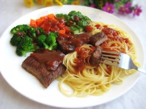 蘑菇豬排意面 蘑菇豬排意面