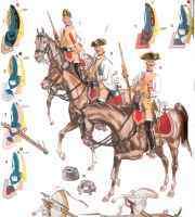 在側翼擔任突穿矛頭重責的普魯士騎兵