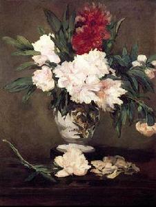 Vase of Peonies on a Small Pedestal Vase of Peonies on a Small Pedestal