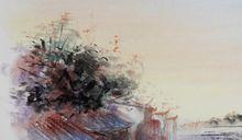 多彩素描山水畫特效特寫