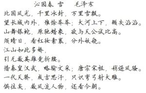 沁園春·雪