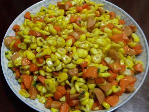 玉米筍胡蘿蔔炒火腿