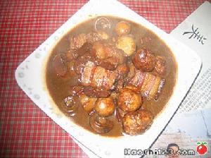 磨菇鵪鶉蛋燒肉 磨菇鵪鶉蛋燒肉