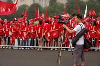 2008北京奧運火炬傳遞拍攝現場