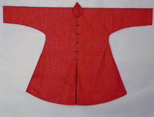 清大紅水波紋羽紗單雨衣 清大紅水波紋羽紗單雨衣