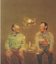 曾曉峰《戲狗圖之二》布面油畫