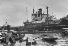 1949年11月國軍搭乘“執信”號輪船撤往台灣