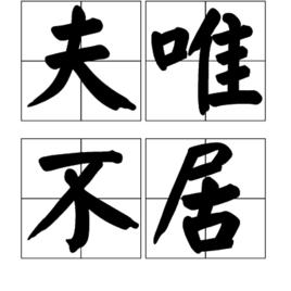 夫唯不居 夫唯不居