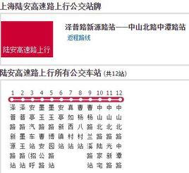 上海公交陸安高速路 上海公交陸安高速路