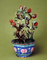 清乾隆蜜蠟佛手盆景 清乾隆蜜蠟佛手盆景