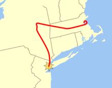 美航11號飛行路線圖