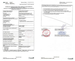 加拿大衛生證書紅藍莓
