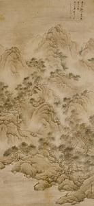 法若真雲山孕雨圖中堂 法若真雲山孕雨圖中堂