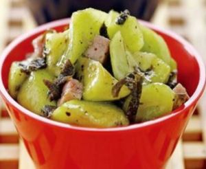 火腿欖菜炒絲瓜 火腿欖菜炒絲瓜