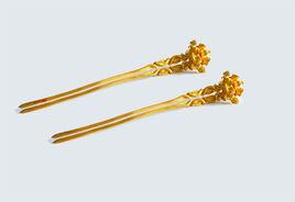 元蓮花形金簪 元蓮花形金簪