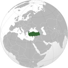 土耳其在世界的位置