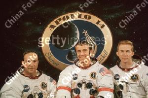 （圖）1970年1月31日：在佛羅里達Cape Canaveral甘迺迪發射中心，阿波羅14號發射前的記者發布會，全體太空人的合影。