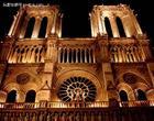 巴黎聖母院的夜景