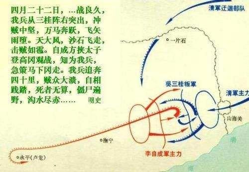 山海關之戰形勢圖 山海關之戰形勢圖