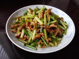蒜心炒肉絲 蒜心炒肉絲
