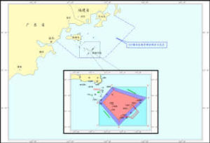 南澎列島生態功能區示意圖
