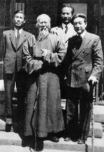 齊白石與徐悲鴻、吳作人、李樺合影