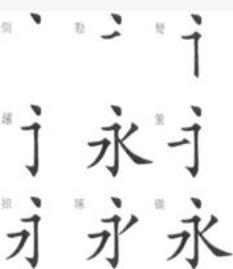 永字八法[中國書法用筆法則]