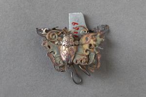 清末苗族蝴蝶銀帽花