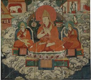 明清宗喀巴師徒三尊相圖 明清宗喀巴師徒三尊相圖