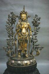 清早期鎏金銀彌勒佛像 清早期鎏金銀彌勒佛像