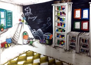 瑞達小馬繪本館手繪圖