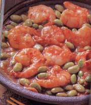 《晶瑩誘人的——鮮蝦毛豆煲》