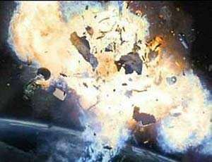 美俄衛星相撞模擬場景