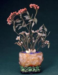 清料石花卉盆景 清料石花卉盆景