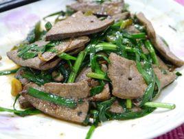 韭菜豬肝 韭菜豬肝