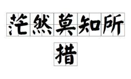 茫然莫知所措 茫然莫知所措