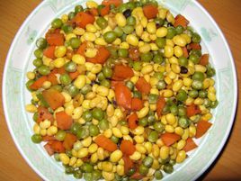 胡蘿蔔丁炒豌豆 胡蘿蔔丁炒豌豆