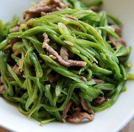 扁豆絲炒肉絲 扁豆絲炒肉絲