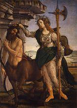 1482 波提切利《帕拉斯和半人馬獸》 蛋彩畫