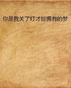你是我關了燈才能擁有的夢 你是我關了燈才能擁有的夢