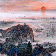 毛澤東登廬山詩意—張守濤國畫