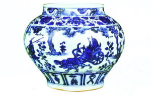 元青花“鬼谷下山”罐（元代 口徑33cm倫敦佳士得）