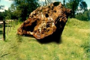 阿根廷的艾爾・查科隕石，四周被綠樹環繞