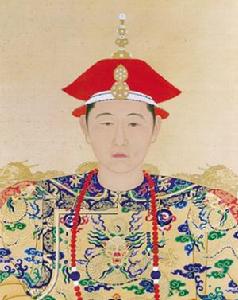 青年康熙朝服像（局部）