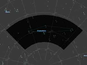 蝘蜓座在星空中的位置