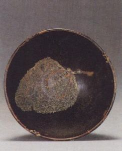 吉州窯黑釉木葉碗