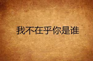 我不在乎你是誰 我不在乎你是誰