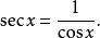 正割函式